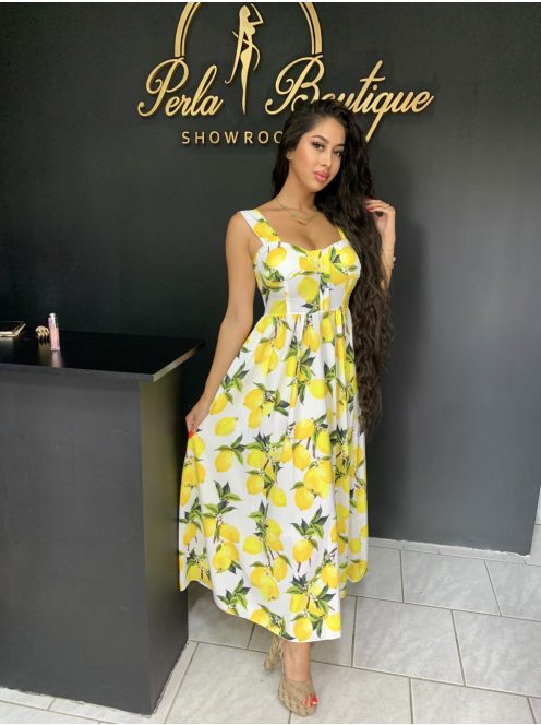 ELENA lemon maxi dress